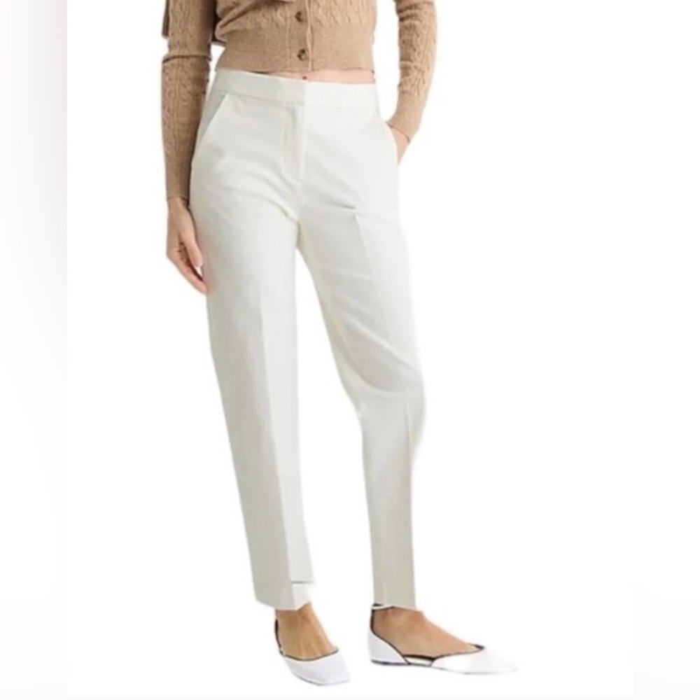 NWT‎ J. Crew Kate straight-leg pant in stretch linen blend, Size 12